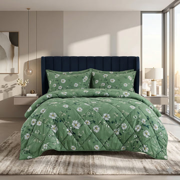 7 Pcs Quilted Comforter Set 341