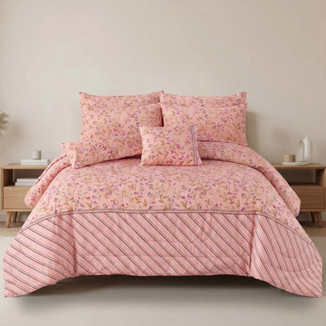 7 Pcs Quilted Comforter Set 435