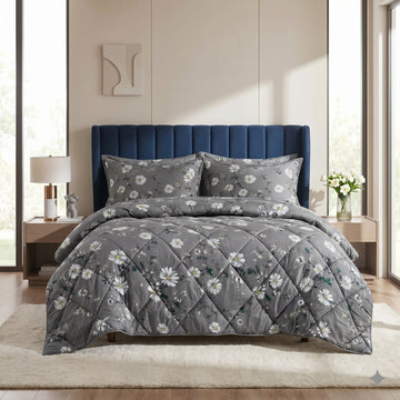 7 Pcs Quilted Comforter Set 401