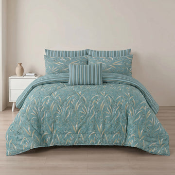 7 Pcs Quilted Comforter Set 438