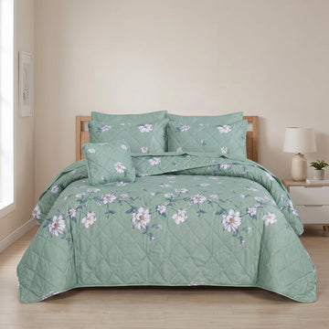 7 Pcs Quilted Comforter Set 439