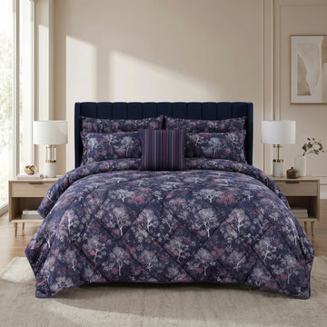 7 Pcs Quilted Comforter Set 405