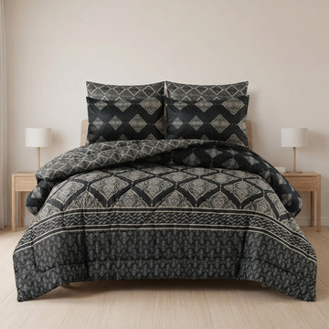 7 Pcs Quilted Comforter Set 425