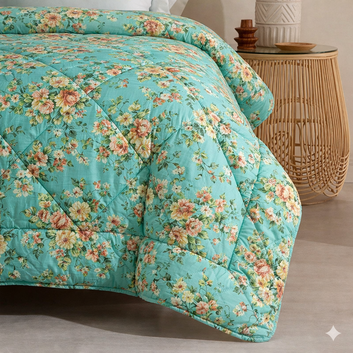 7 Pcs Quilted Comforter Set 408