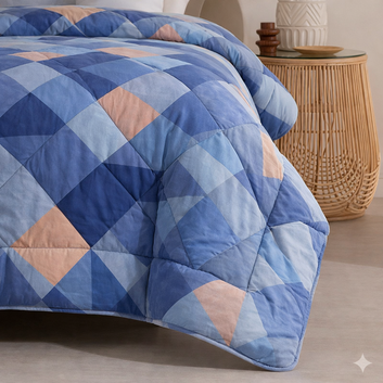 7 Pcs Quilted Comforter Set 416