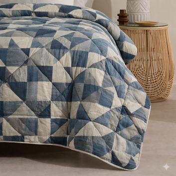 7 Pcs Quilted Comforter Set 419