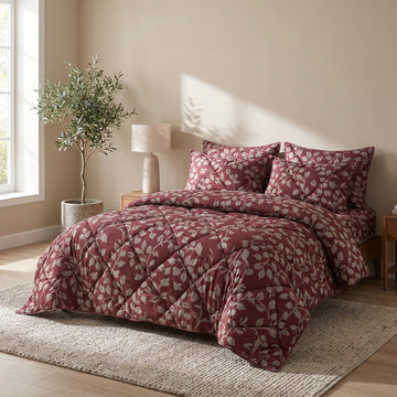 7 Pcs Quilted Comforter Set 409