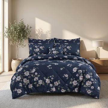 7 Pcs Quilted Comforter Set 415
