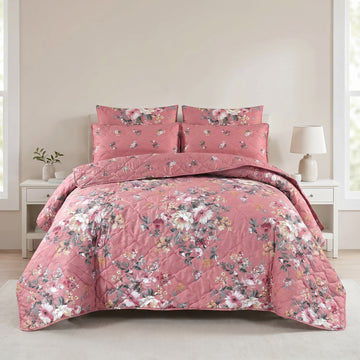 7 Pcs Quilted Comforter Set 426
