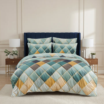 7 Pcs Quilted Comforter Set 420