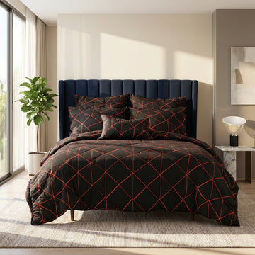 7 Pcs Quilted Comforter Set 362