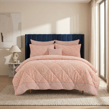7 Pcs Quilted Comforter Set 358