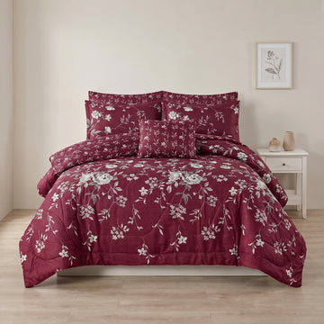 7 Pcs Quilted Comforter Set 429