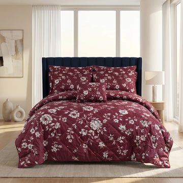 7 Pcs Quilted Comforter Set 353