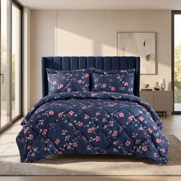 7 Pcs Quilted Comforter Set 350