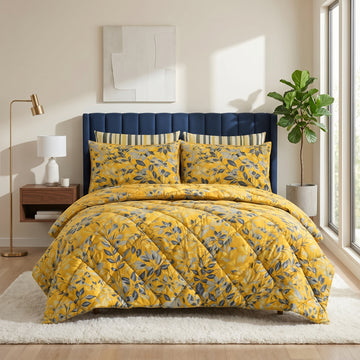 7 Pcs Quilted Comforter Set 309