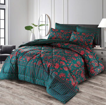 6 Pc Winter Comforter Set (Heavy Filling) 21