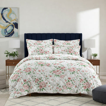 7 Pcs Quilted Comforter Set 412