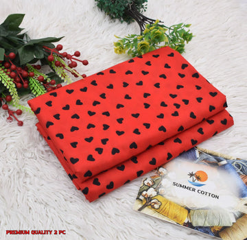 Floral Print 2-Piece Unstitched Suit (A302)