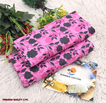 Floral Print 2-Piece Unstitched Suit (A306)