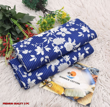 Floral Print 2-Piece Unstitched Suit (A312)