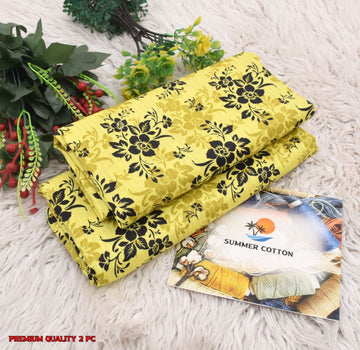 Floral Print 2-Piece Unstitched Suit (A320)