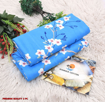 Floral Print 2-Piece Unstitched Suit (A326)