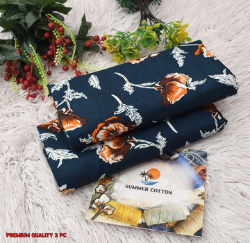 Floral Print 2-Piece Unstitched Suit (A330)