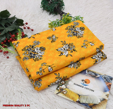 Floral Print 2-Piece Unstitched Suit (A342)