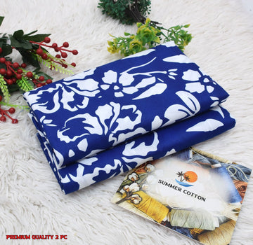 Floral Print 2-Piece Unstitched Suit (A345)
