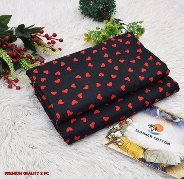 Floral Print 2-Piece Unstitched Suit (A343)