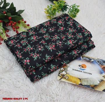 Floral Print 2-Piece Unstitched Suit (A344)