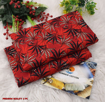Floral Print 2-Piece Unstitched Suit (A347)