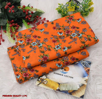 Floral Print 2-Piece Unstitched Suit (A351)